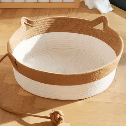 Cesta per Gatti con Corda Intrecciata