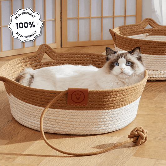 Cesta per Gatti con Corda Intrecciata