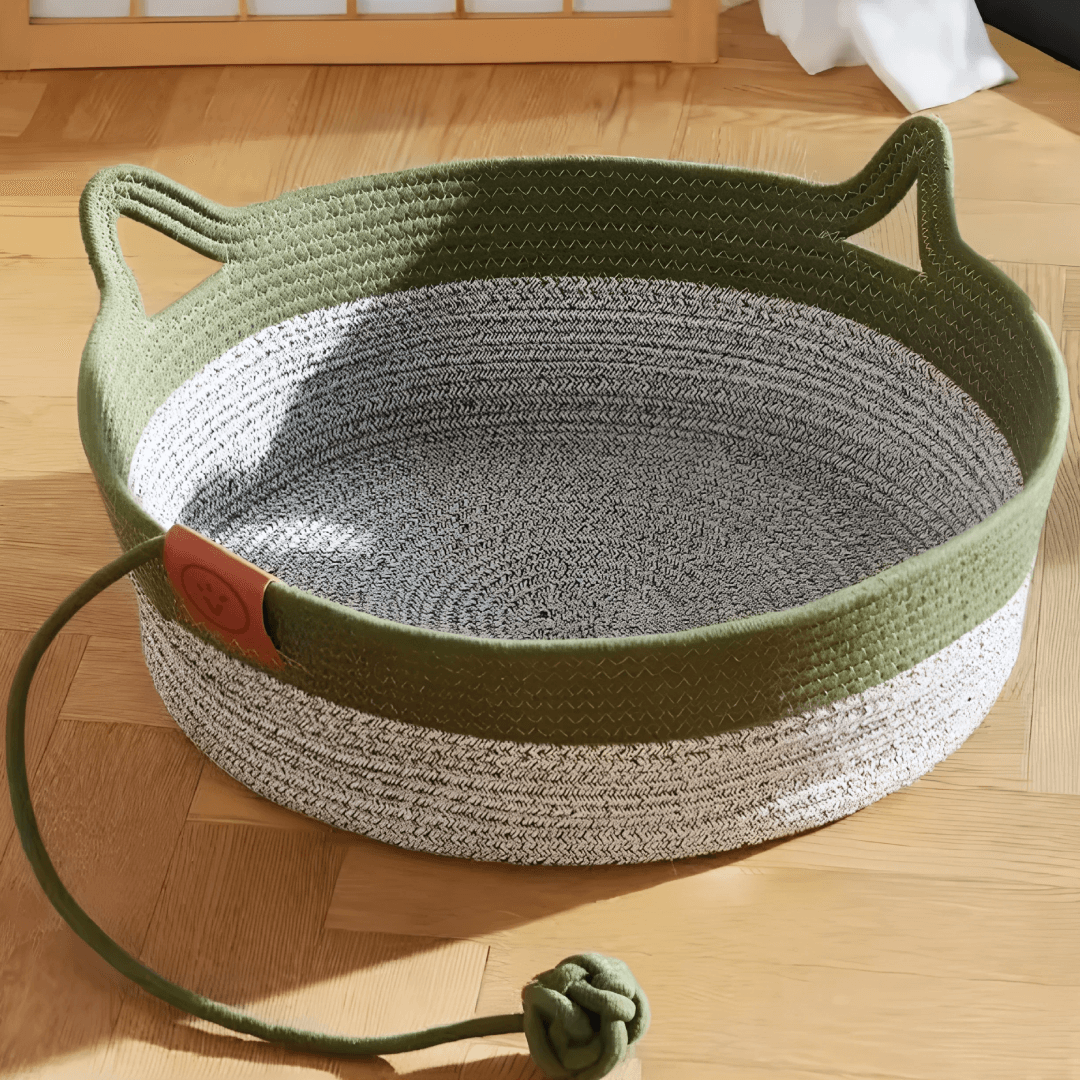 Cesta per Gatti con Corda Intrecciata