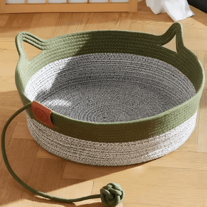Cesta per Gatti con Corda Intrecciata