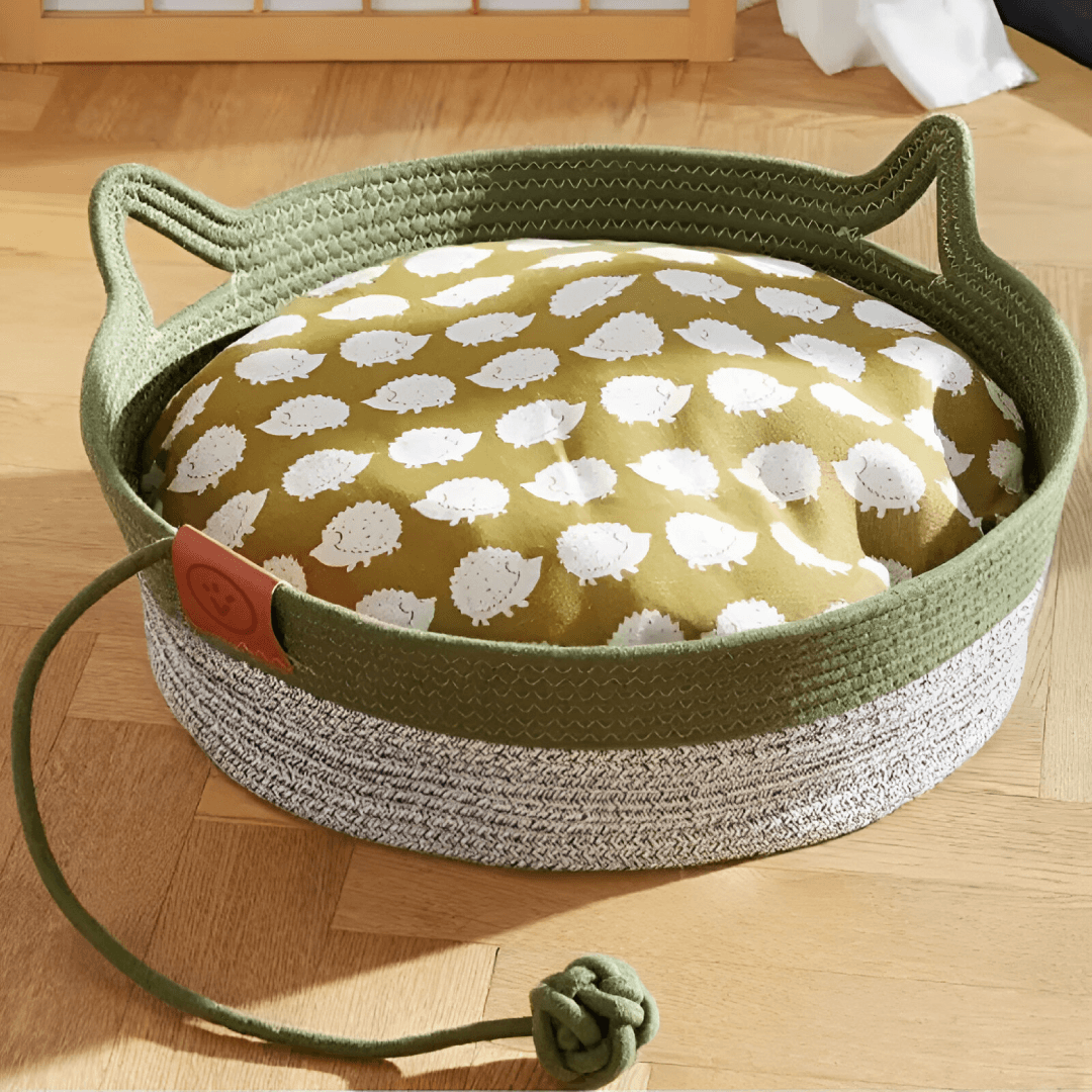Cesta per Gatti con Corda Intrecciata