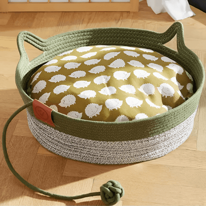 Cesta per Gatti con Corda Intrecciata