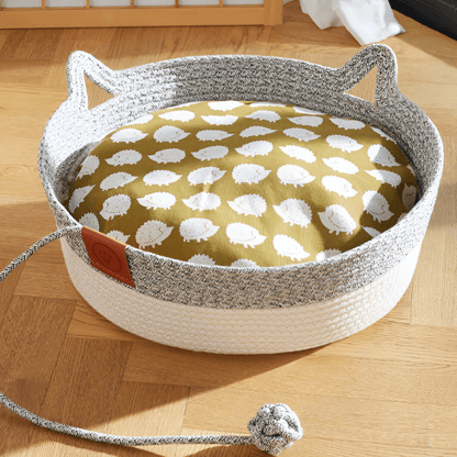 Cesta per Gatti con Corda Intrecciata