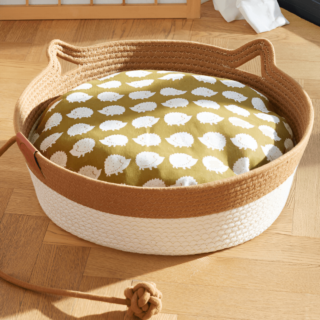 Cesta per Gatti con Corda Intrecciata
